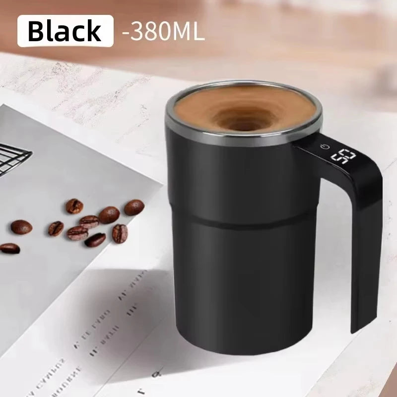 USB Rechargeable Automatic Magnetic Self-Mixing Coffee Mug - IP67 Waterproof, Food Safe, 380ML Capacity for Coffee and Tea