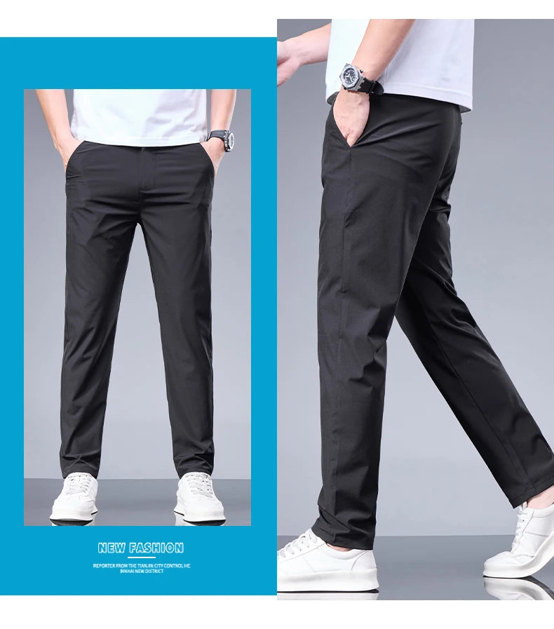 Pantalones transpirables para hombre, estilo casual-elegante con comodidad superior.